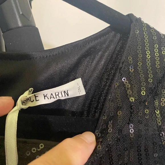 Glamorous Black Sequin Dress - Picture 6 of 10